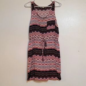 Women's Pink Republic Pattern Tank Mini Dress Medium
